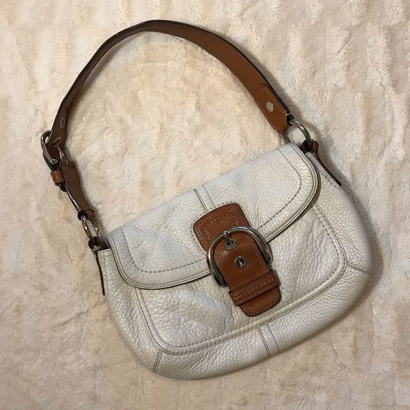 Coach Handbags - {Coach} Saddle Soho pebbled Leather handbag purse